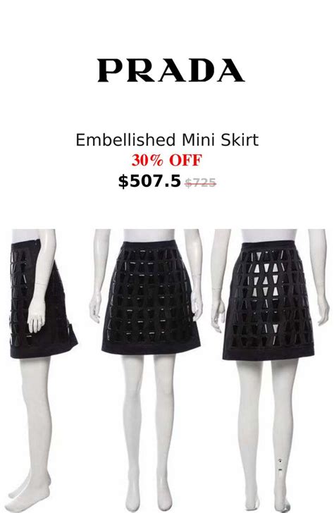 prada embellished mini skirt|prada skirts for women.